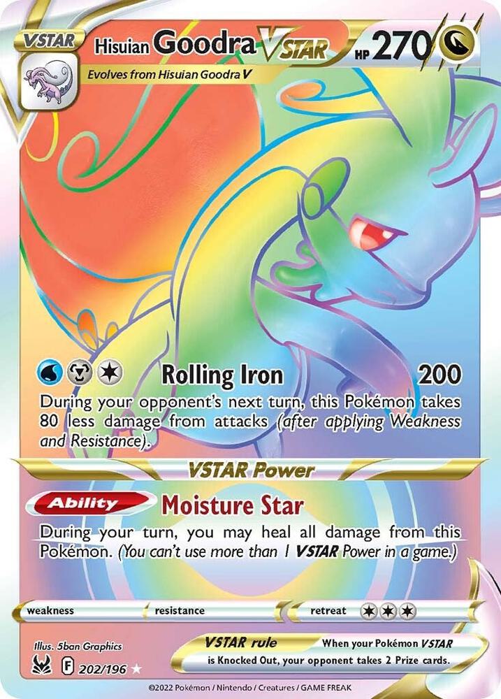 Hisuian Goodra VSTAR (Secret) [SWSH11: Lost Origin] 202/196