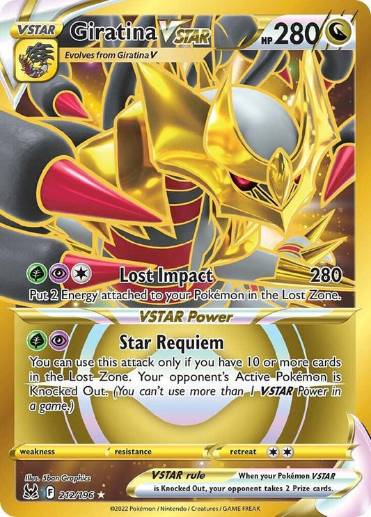 Giratina VSTAR (212) (Secret) [SWSH11: Lost Origin] 212/196