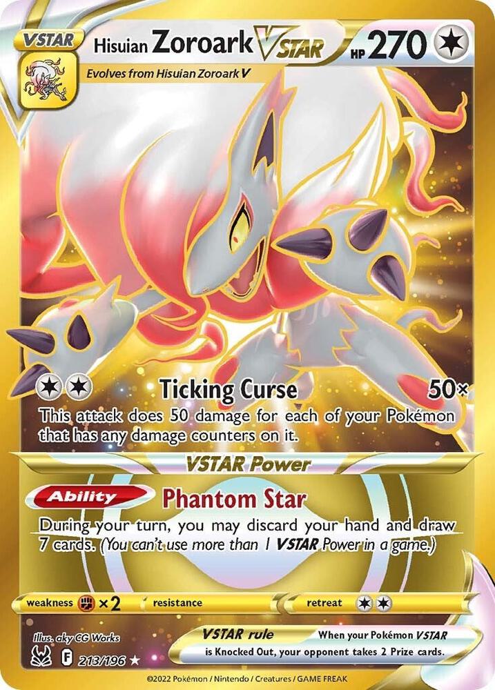 Hisuian Zoroark VSTAR (213) (Secret) [SWSH11: Lost Origin] 213/196