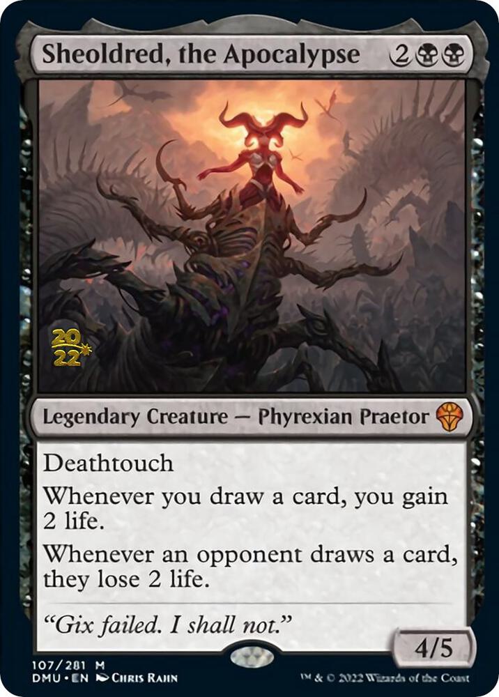 Sheoldred, the Apocalypse [Prerelease Cards] 107