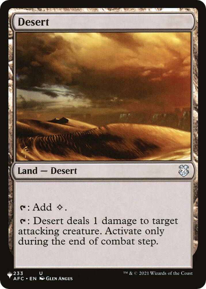 Desert [The List Reprints] 233/062