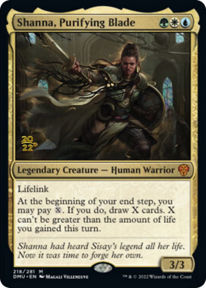 Shanna, Purifying Blade [Prerelease Cards] 218