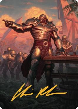 Karn, Living Legacy Art Card (1/81) (Gold-Stamped Signature) [Art Series: Dominaria United] 1