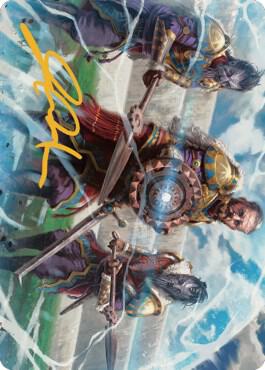 Argivian Phalanx Art Card (Gold-Stamped Signature) [Art Series: Dominaria United] 3