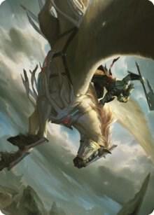 Cleaving Skyrider Art Card [Art Series: Dominaria United] 5
