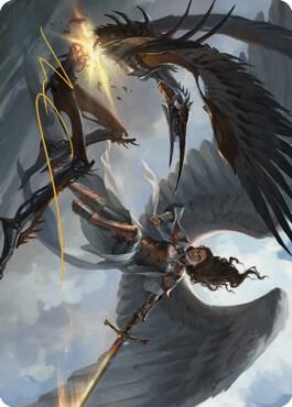 Destroy Evil Art Card (Gold-Stamped Signature) [Art Series: Dominaria United] 7