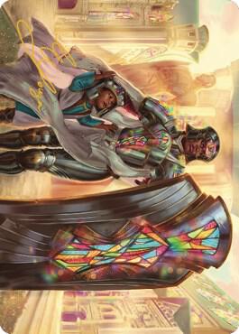 Guardian of New Benalia Art Card (Gold-Stamped Signature) [Art Series: Dominaria United] 8