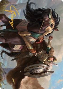 Knight of Dawn's Light Art Card (Gold-Stamped Signature) [Art Series: Dominaria United] 10