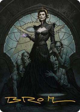 Liliana of the Veil Art Card (Gold-Stamped Signature) [Art Series: Dominaria United] 24