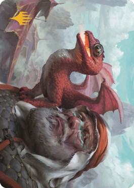 Dragon Whelp Art Card (Gold-Stamped Signature) [Art Series: Dominaria United] 29