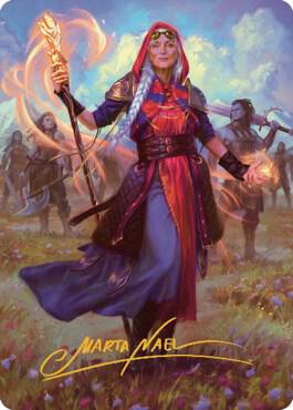 Jaya, Fiery Negotiator Art Card (34/81) (Gold-Stamped Signature) [Art Series: Dominaria United] 34