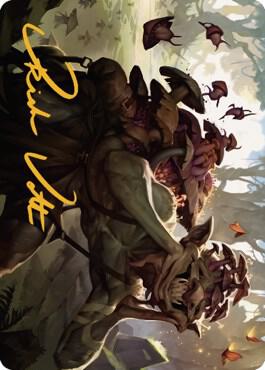 Sprouting Goblin Art Card (Gold-Stamped Signature) [Art Series: Dominaria United] 38