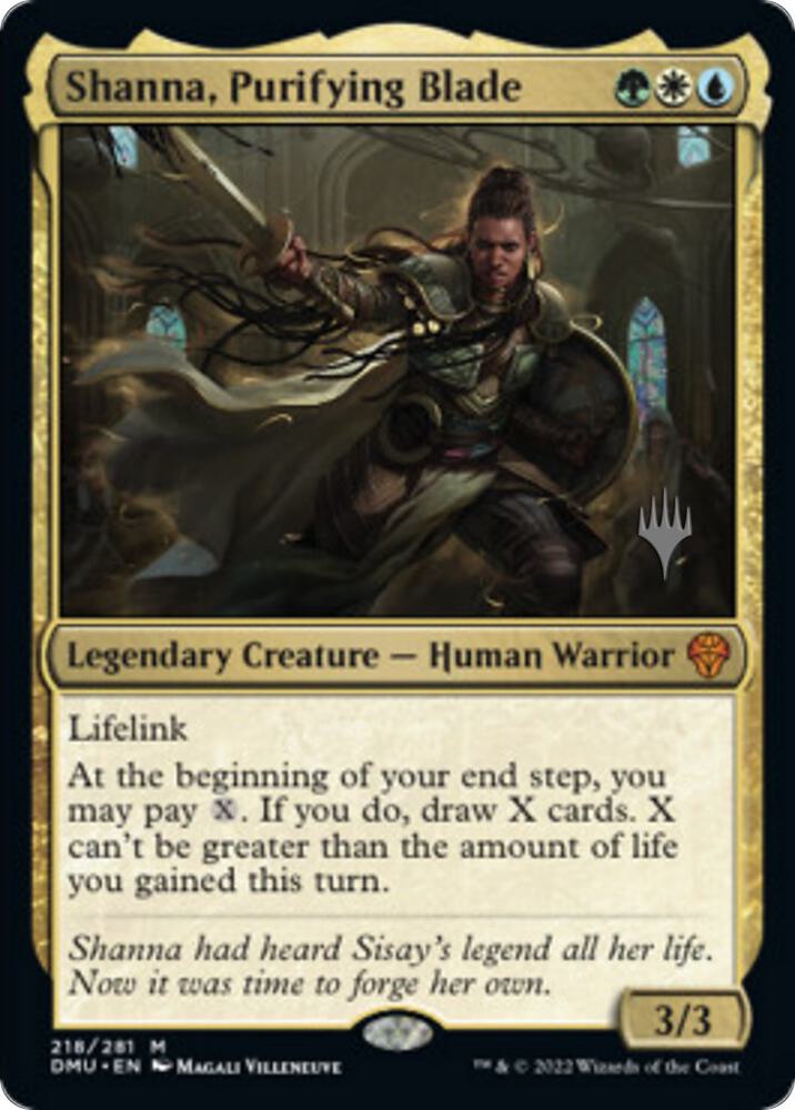 Shanna, Purifying Blade [Promo Pack: Dominaria United] 218
