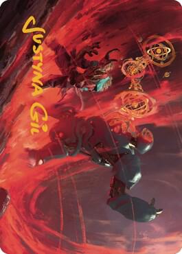 Twinferno Art Card (Gold-Stamped Signature) [Art Series: Dominaria United] 39