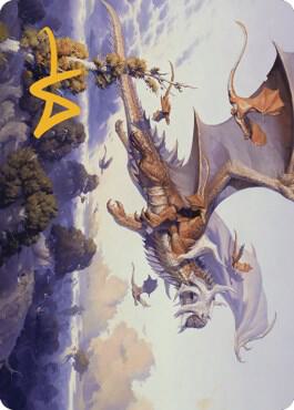 Rith, Liberated Primeval Art Card (Gold-Stamped Signature) [Art Series: Dominaria United] 52