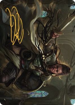 Shanna, Purifying Blade Art Card (55/81) (Gold-Stamped Signature) [Art Series: Dominaria United] 55