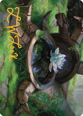 Timeless Lotus Art Card (Gold-Stamped Signature) [Art Series: Dominaria United] 57