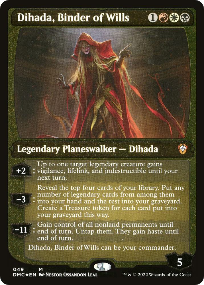 Dihada, Binder of Wills (Display Commander) - Thick Stock [Commander: Dominaria United] 49