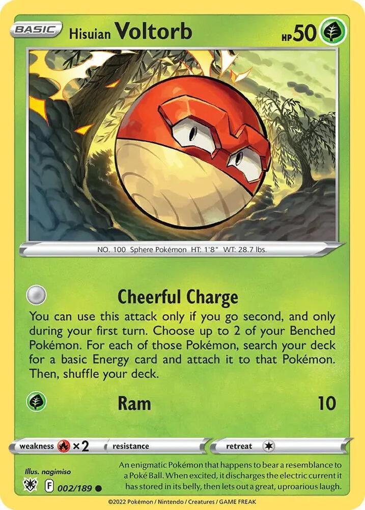 Hisuian Voltorb - 002/189 (Cosmos Holo) [Deck Exclusives] 002/189