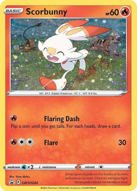 Scorbunny - SWSH244 (Cosmos Holo) [SWSH: Sword & Shield Promo Cards] SWSH244