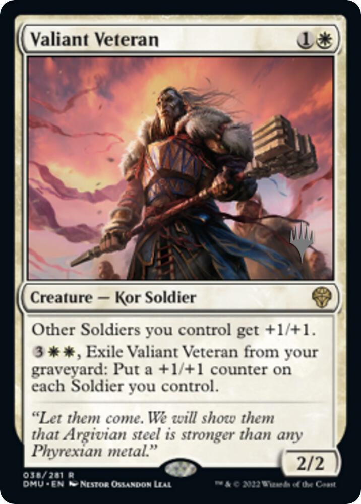 Valiant Veteran [Promo Pack: Dominaria United] 38