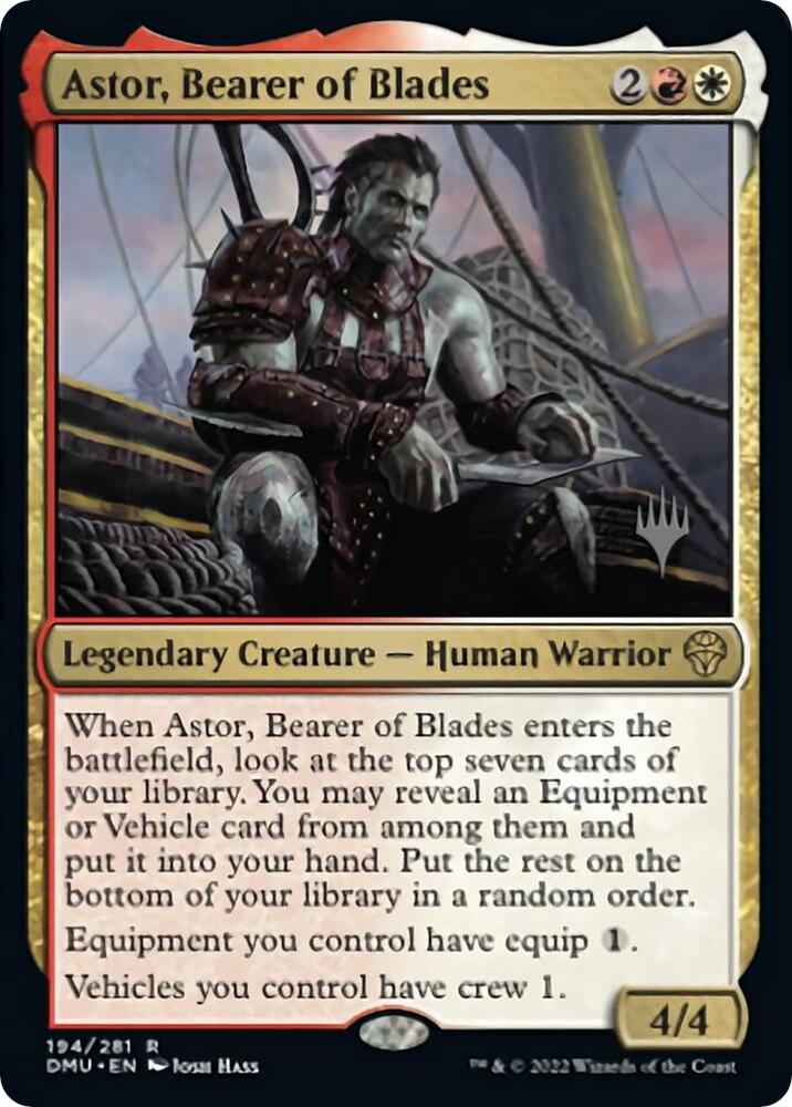Astor, Bearer of Blades [Promo Pack: Dominaria United] 194