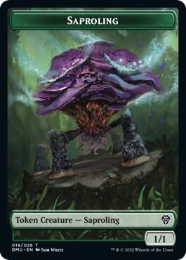 Saproling // Elemental Double-Sided Token [Dominaria United] 18 // 11