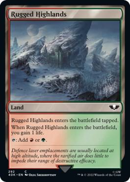 Rugged Highlands (Surge Foil) [Universes Beyond: Warhammer 40,000] 292