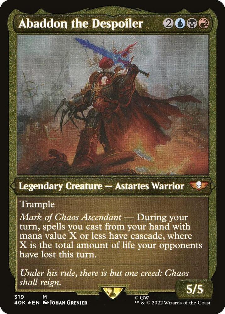 Abaddon the Despoiler (Display Commander) (Foil Etched) - Thick Stock [Universes Beyond: Warhammer 40,000] 319