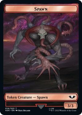 Spawn // Blue Horror Double-Sided Token (Surge Foil) [Universes Beyond: Warhammer 40,000] 16 // 20