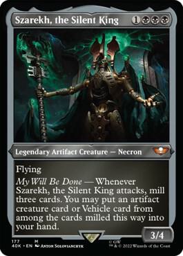 Szarekh, the Silent King (Display Commander) (Surge Foil) - Thick Stock [Universes Beyond: Warhammer 40,000] 177