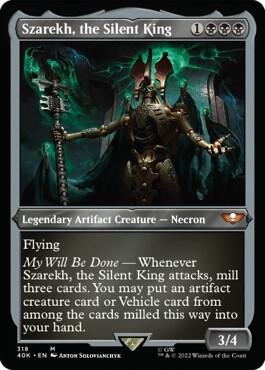 Szarekh, the Silent King (Display Commander) (Foil Etched) - Thick Stock [Universes Beyond: Warhammer 40,000] 318