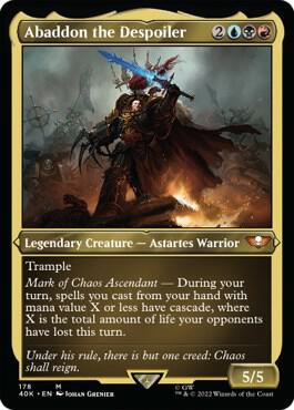 Abaddon the Despoiler (Display Commander) (Surge Foil) - Thick Stock [Universes Beyond: Warhammer 40,000] 178