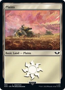 Plains (306) (Surge Foil) [Universes Beyond: Warhammer 40,000] 306