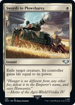 Swords to Plowshares (Surge Foil) [Universes Beyond: Warhammer 40,000] 190