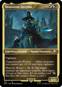 Inquisitor Greyfax (Display Commander) (Surge Foil) - Thick Stock [Universes Beyond: Warhammer 40,000] 179