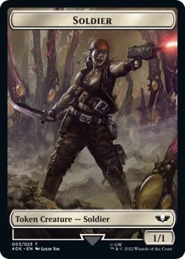 Soldier (003) // Sicarian Infiltrator Double-Sided Token [Universes Beyond: Warhammer 40,000] 3 // 8