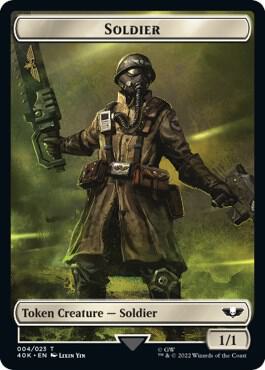 Soldier (004) // Arco-Flagellant Double-Sided Token (Surge Foil) [Universes Beyond: Warhammer 40,000] 4 // 11