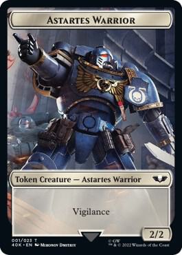 Astartes Warrior (001) // Robot Double-Sided Token [Universes Beyond: Warhammer 40,000] 1 // 23