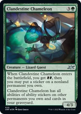 Clandestine Chameleon (Galaxy Foil) [Unfinity] 420