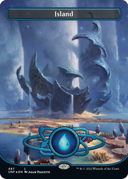 Island (487) (Borderless) (Galaxy Foil) [Unfinity] 487