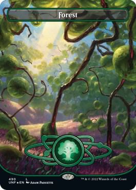 Forest (490) (Borderless) (Galaxy Foil) [Unfinity] 490