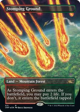 Stomping Ground (Borderless) (Galaxy Foil) [Unfinity] 531