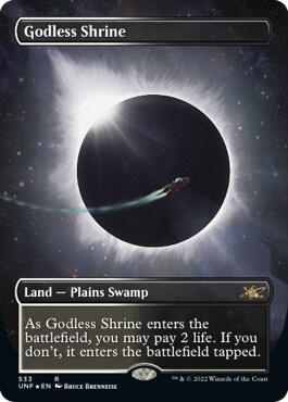 Godless Shrine (Borderless) (Galaxy Foil) [Unfinity] 533