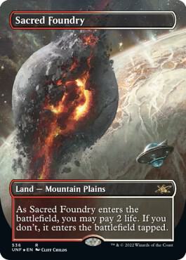 Sacred Foundry (Borderless) (Galaxy Foil) [Unfinity] 536