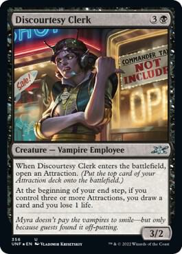 Discourtesy Clerk (Galaxy Foil) [Unfinity] 356