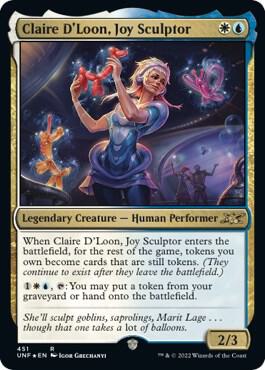 Claire D'Loon, Joy Sculptor (Galaxy Foil) [Unfinity] 451