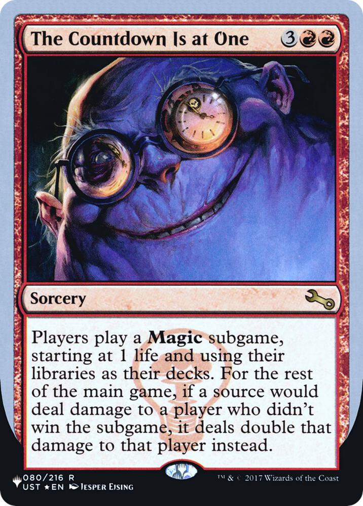 The Countdown Is at One [The List Reprints] 080/216