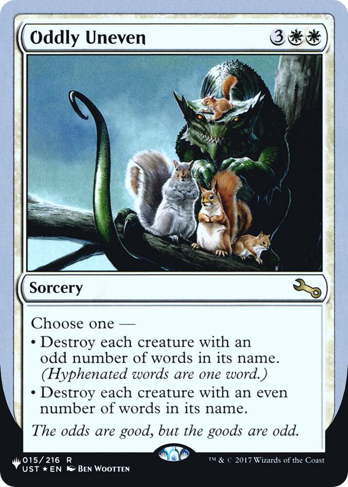 Oddly Uneven [The List Reprints] 015/216