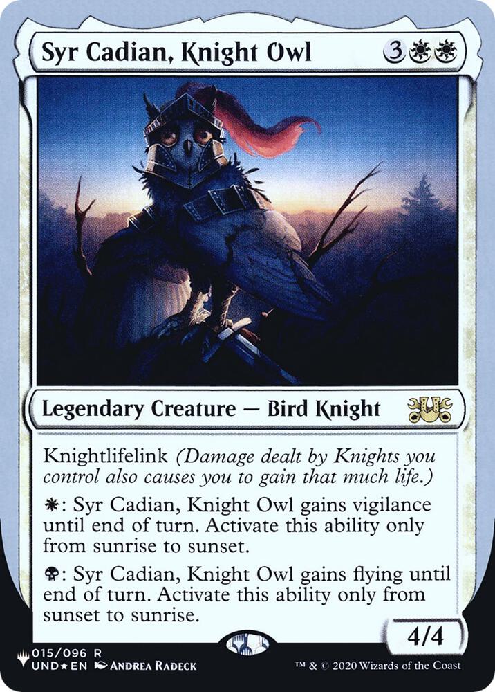 Syr Cadian, Knight Owl [The List Reprints] 015/096